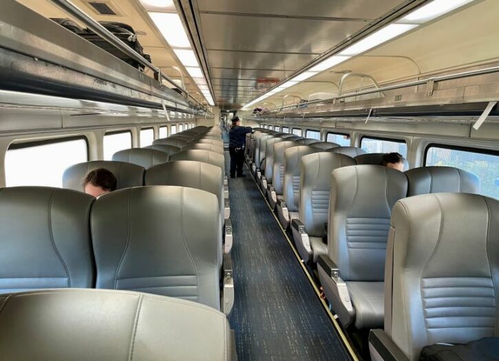 The conductor on the train to Portland