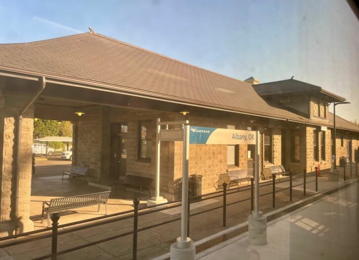 Albany Station from the train to Portland