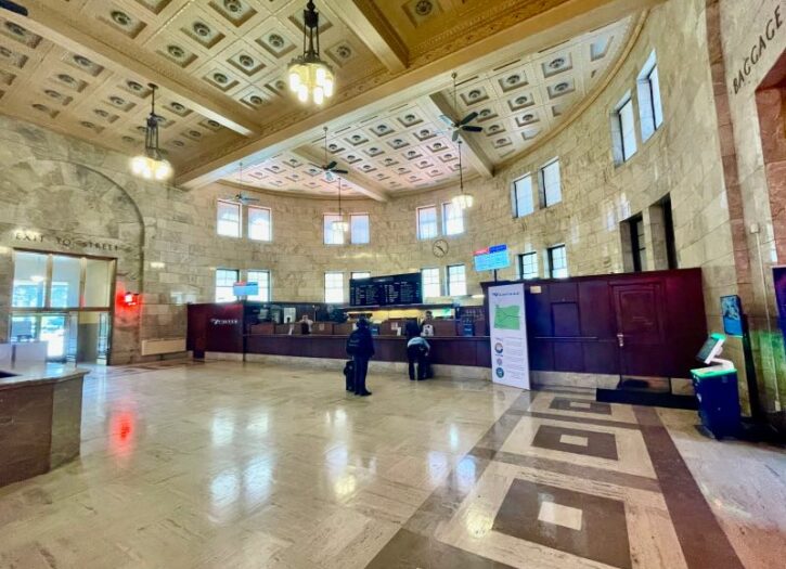 Union Station after the train to Portland