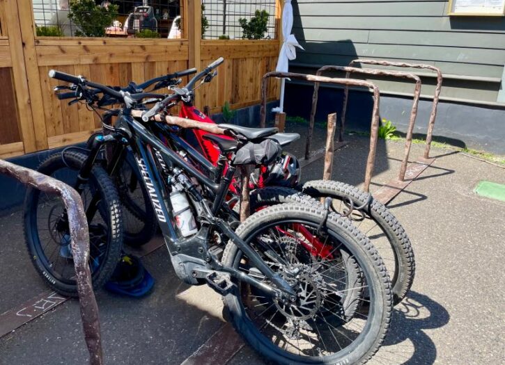 Bikes we brought on the train to Portland