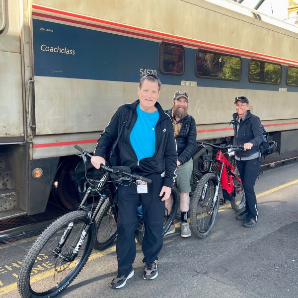 TbT Crew on the train to Portland