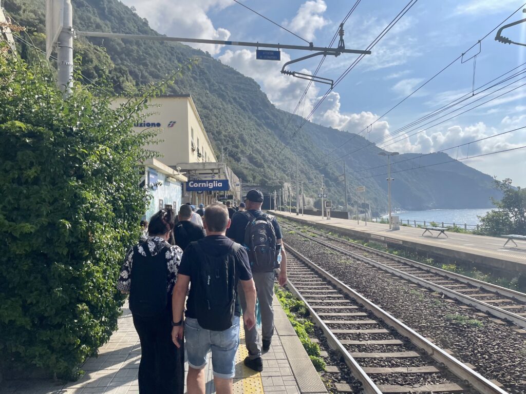 Cinque Terre Train Tourists